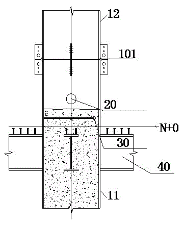 Concrete-filled steel tube column needle type concrete pouring construction method