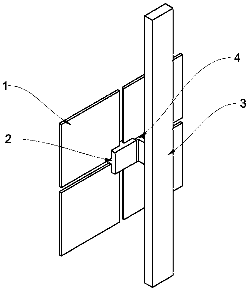 Novel glass curtain wall with high safety and installing method thereof