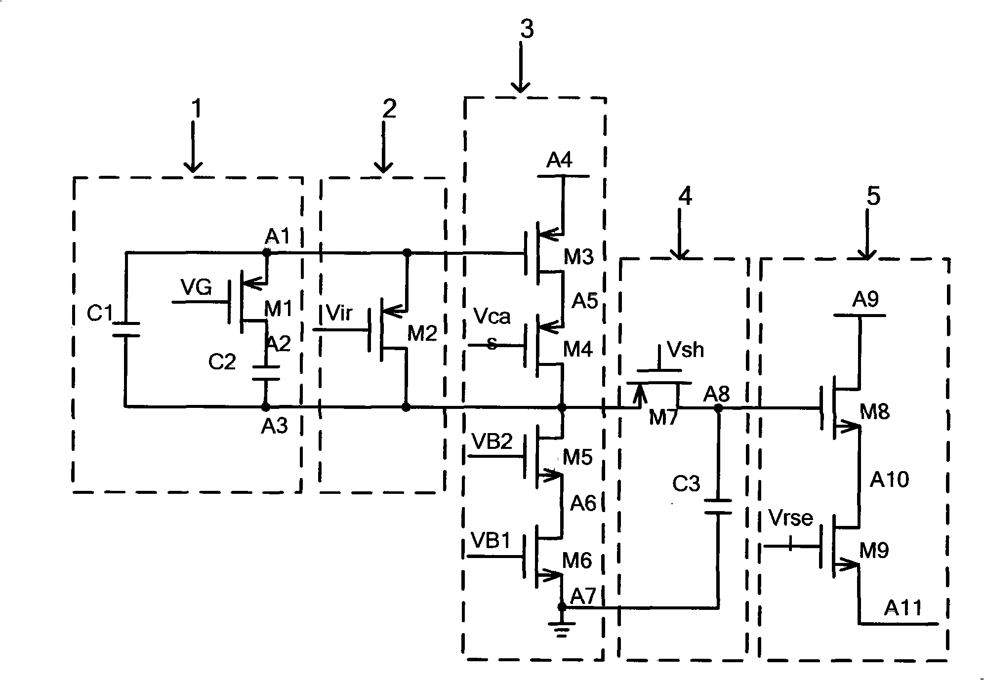 Infrared focal plane read-out circuit unit circuit