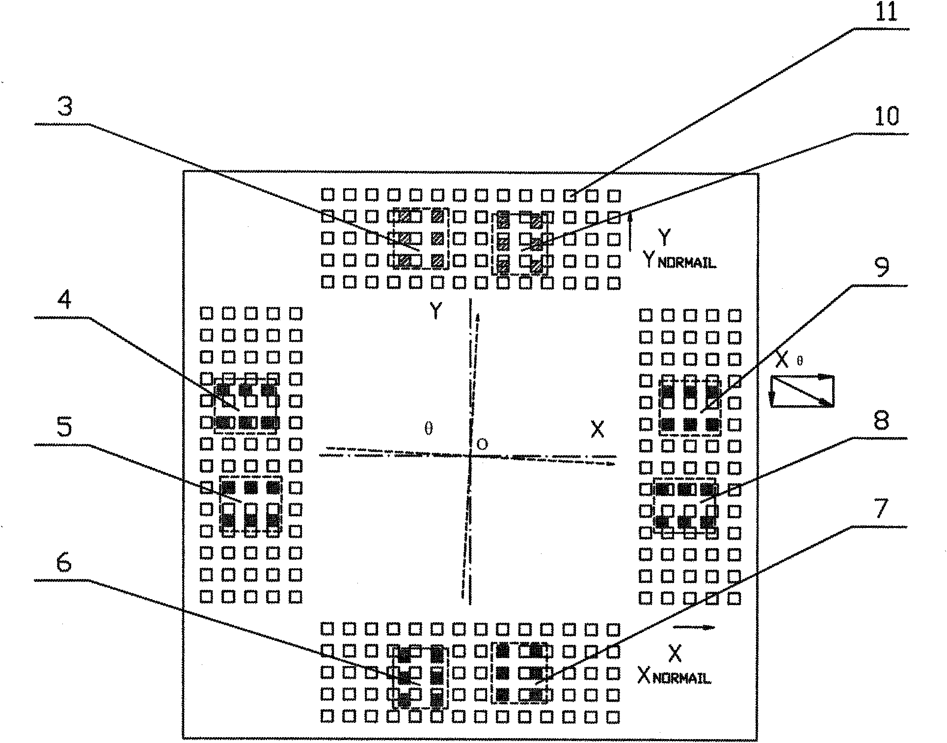 X-Y-Theta displacement direct decoupling measuring device and method based on plane capacitor