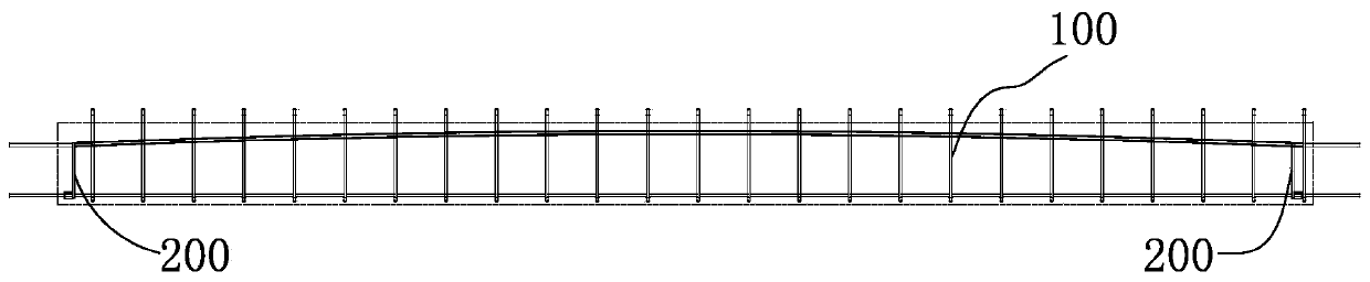 Superposed beam connection joint, construction method and superposed beam production process