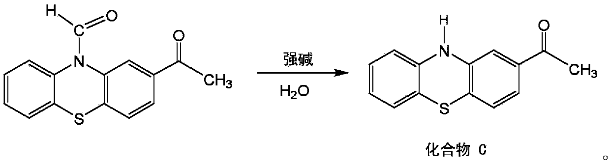 Method for synthesizing 2-acetyl phenothiazine using phenothiazine as raw material