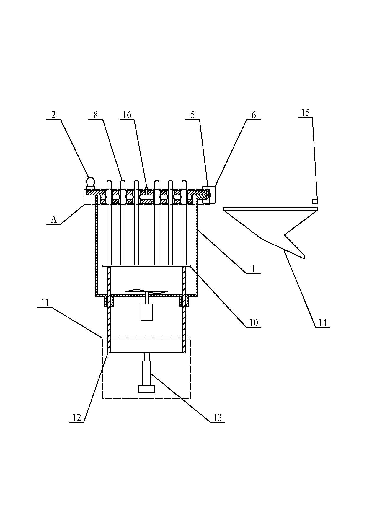 Process and equipment for rapidly removing iron in slurry