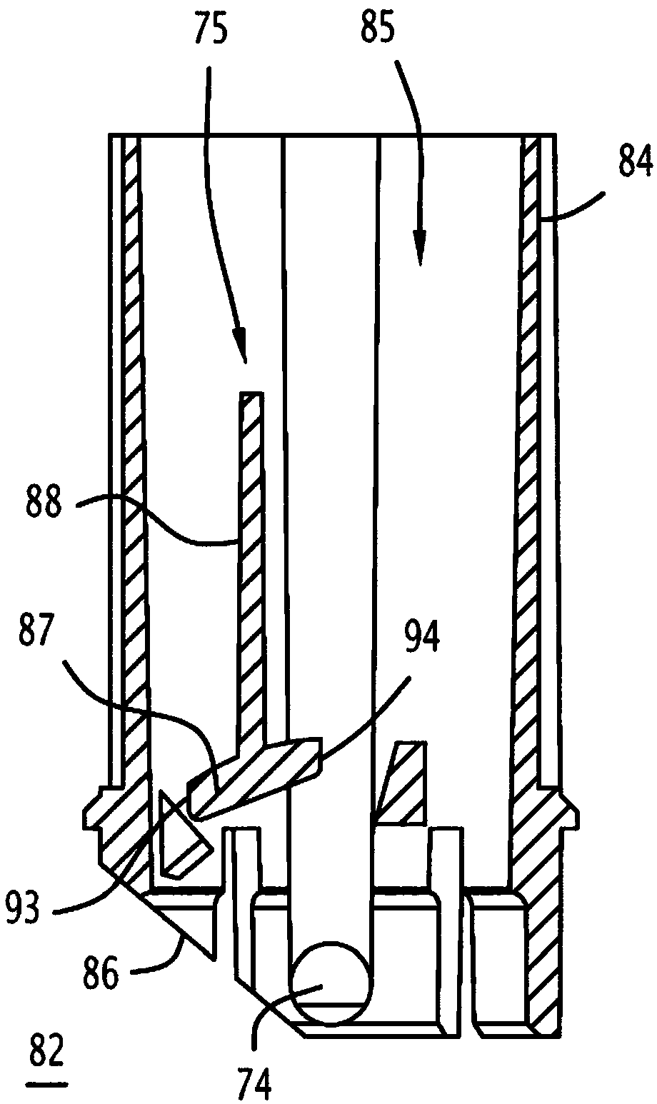 Hinged applicator for a cosmetic product and associated packaging and application assembly