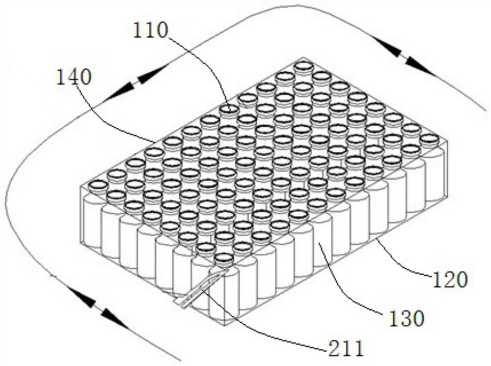 Opening device for container outer packaging and opening method thereof