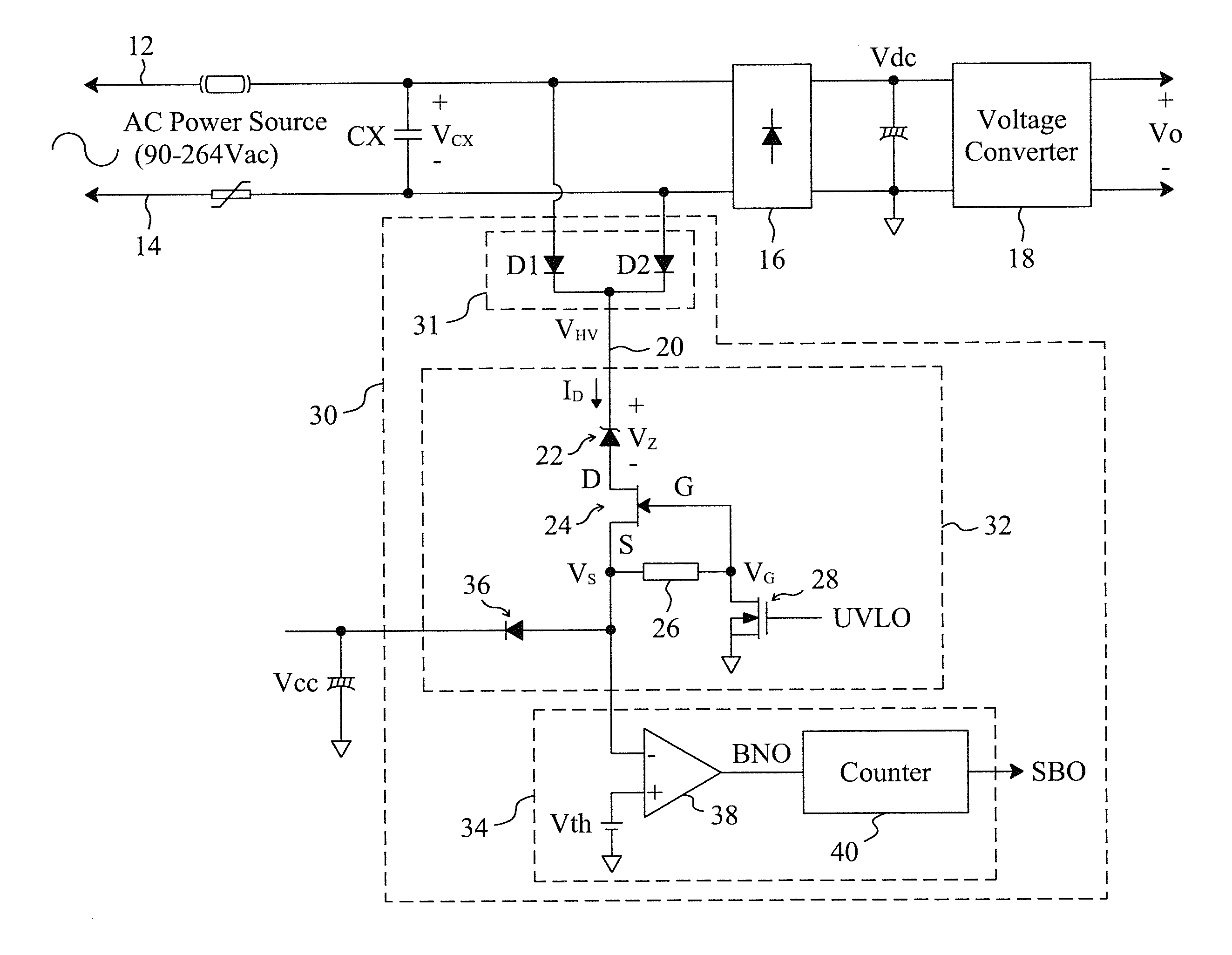 Voltage detector and protection apparatus using the same