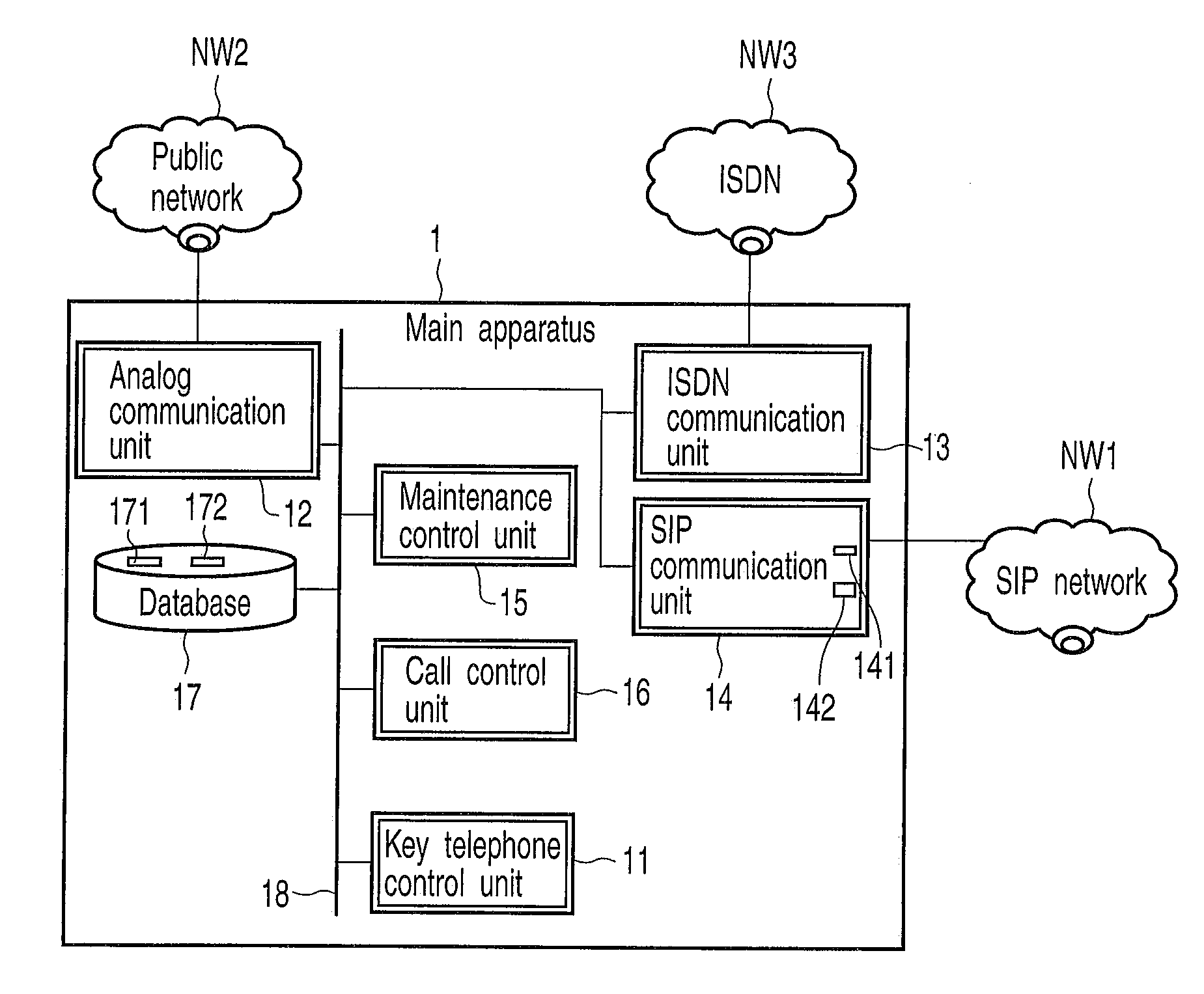 Interface apparatus, main apparatus and control method for use in the interface apparatus