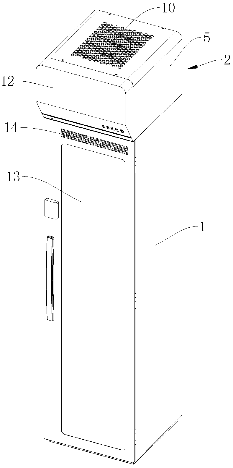 Non-duct self-purification medicine storage cabinet