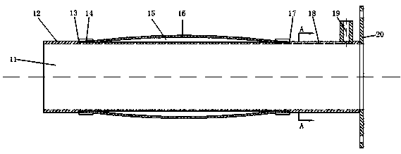 Device for processing hole spraying during water jet coal seam gap cutting