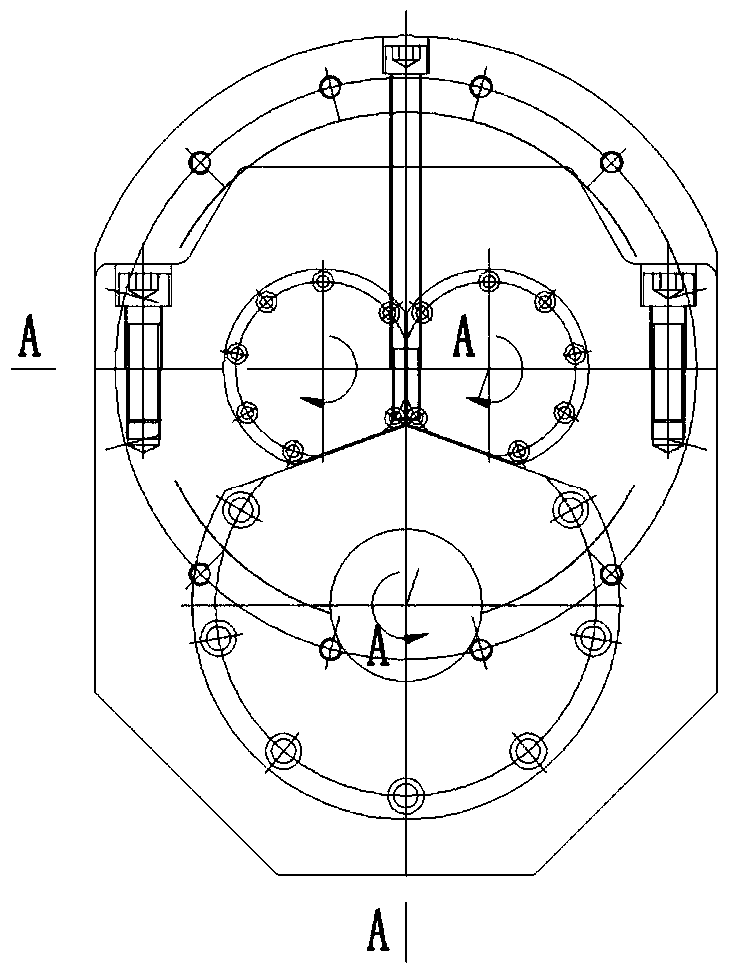 Gearbox of co-rotating twin-screw extruder