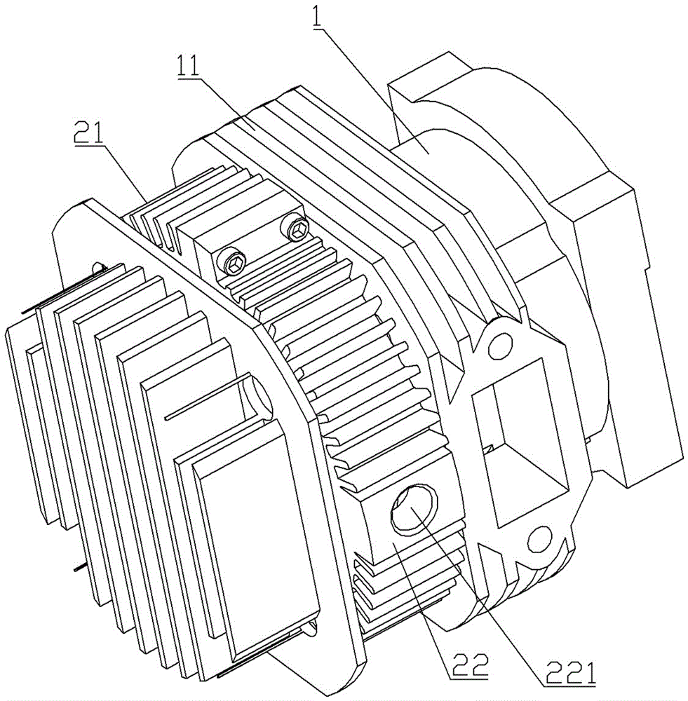 Heat dissipation facilitated small single-rotor-wing unmanned helicopter engine cylinder block structure
