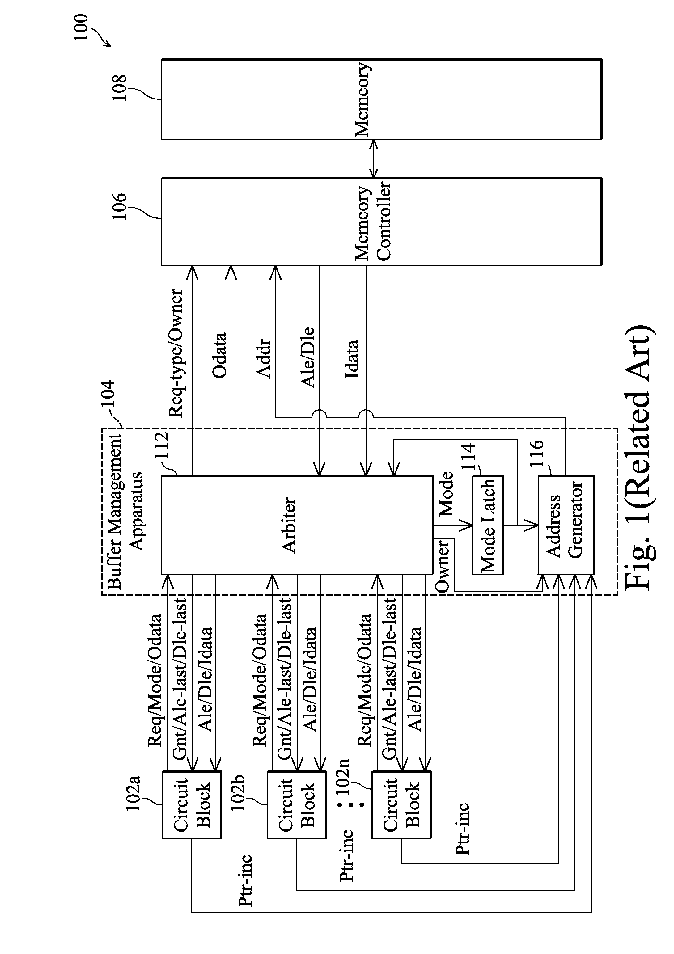 Apparatus and method for buffer management for a memory operating