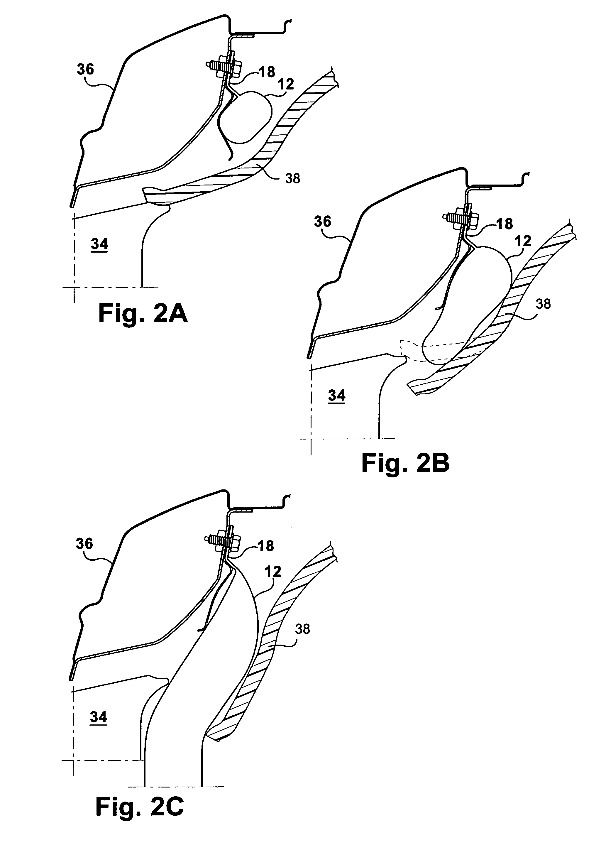 Method for storing a side curtain air bag