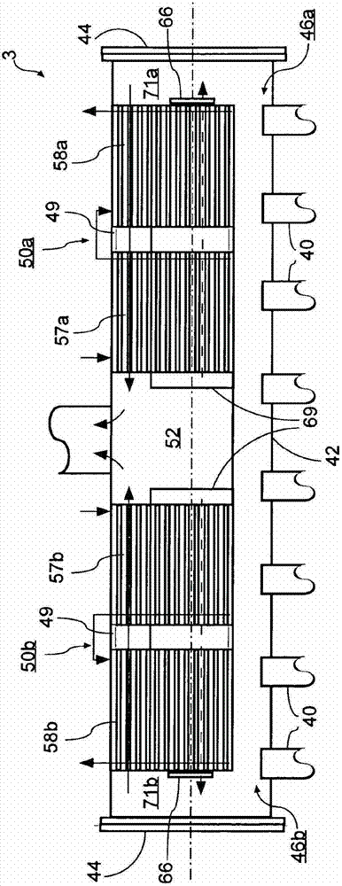 Large-scale turbocharged diesel engine with energy recovery device