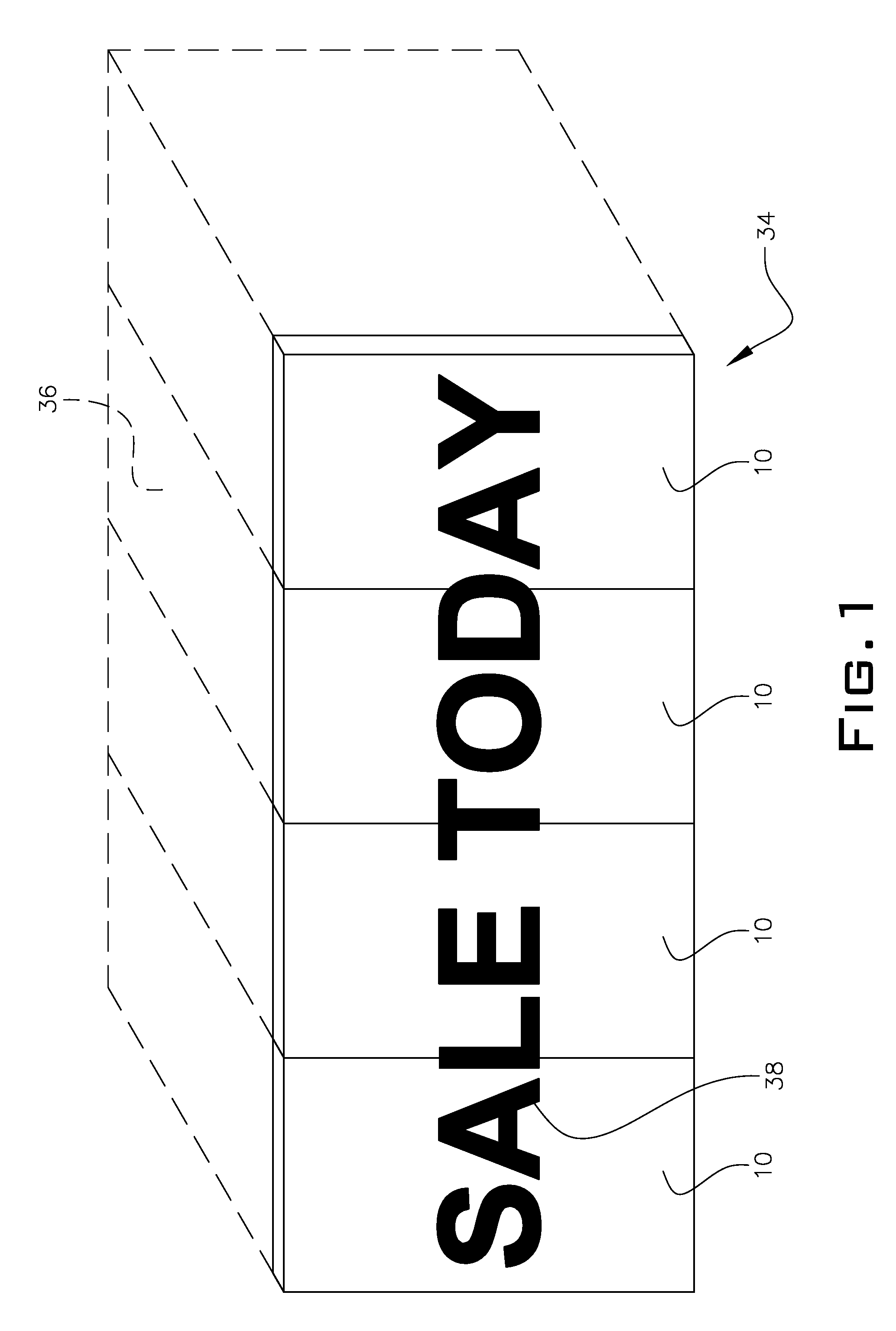 Modular electronic sign and method of assigning a unique identifier to common modules of said sign