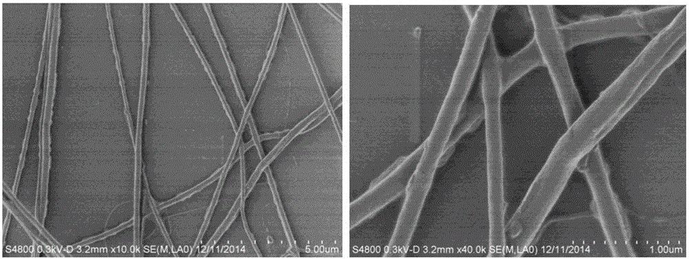 Detection method for picric acid by using crocodile-skin-shaped fluorescent nano fibers