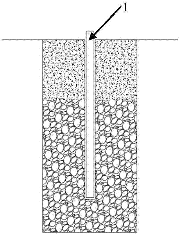 Grout runout treatment method for planting of precast pile in rubble layer