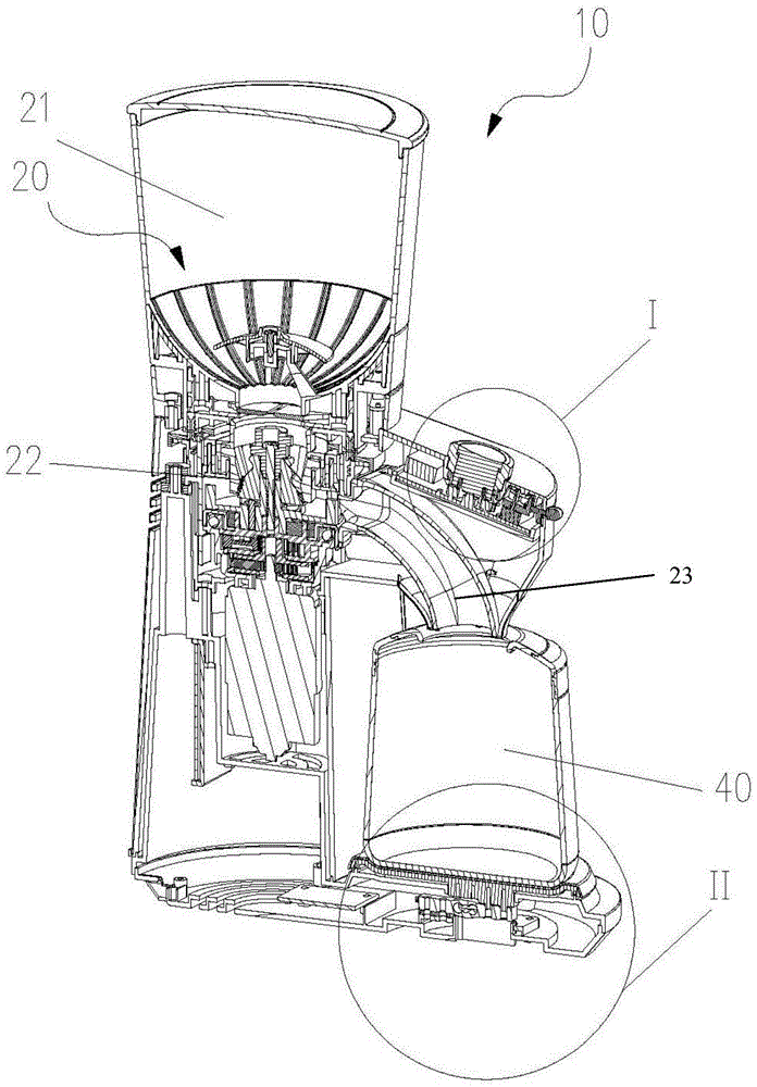 Coffee machine grinder and coffee machine