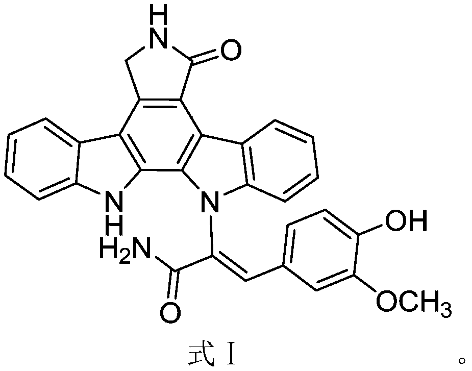 Indolecarbazole compound substituted by n-13 tyrosine derivative and its preparation method and application
