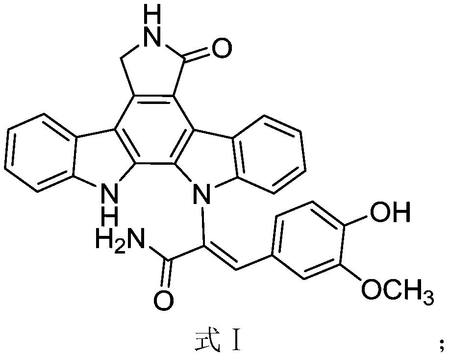 Indolecarbazole compound substituted by n-13 tyrosine derivative and its preparation method and application