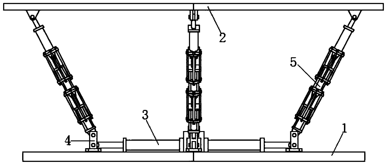 Multi-group hydraulic linkage lifting mechanism