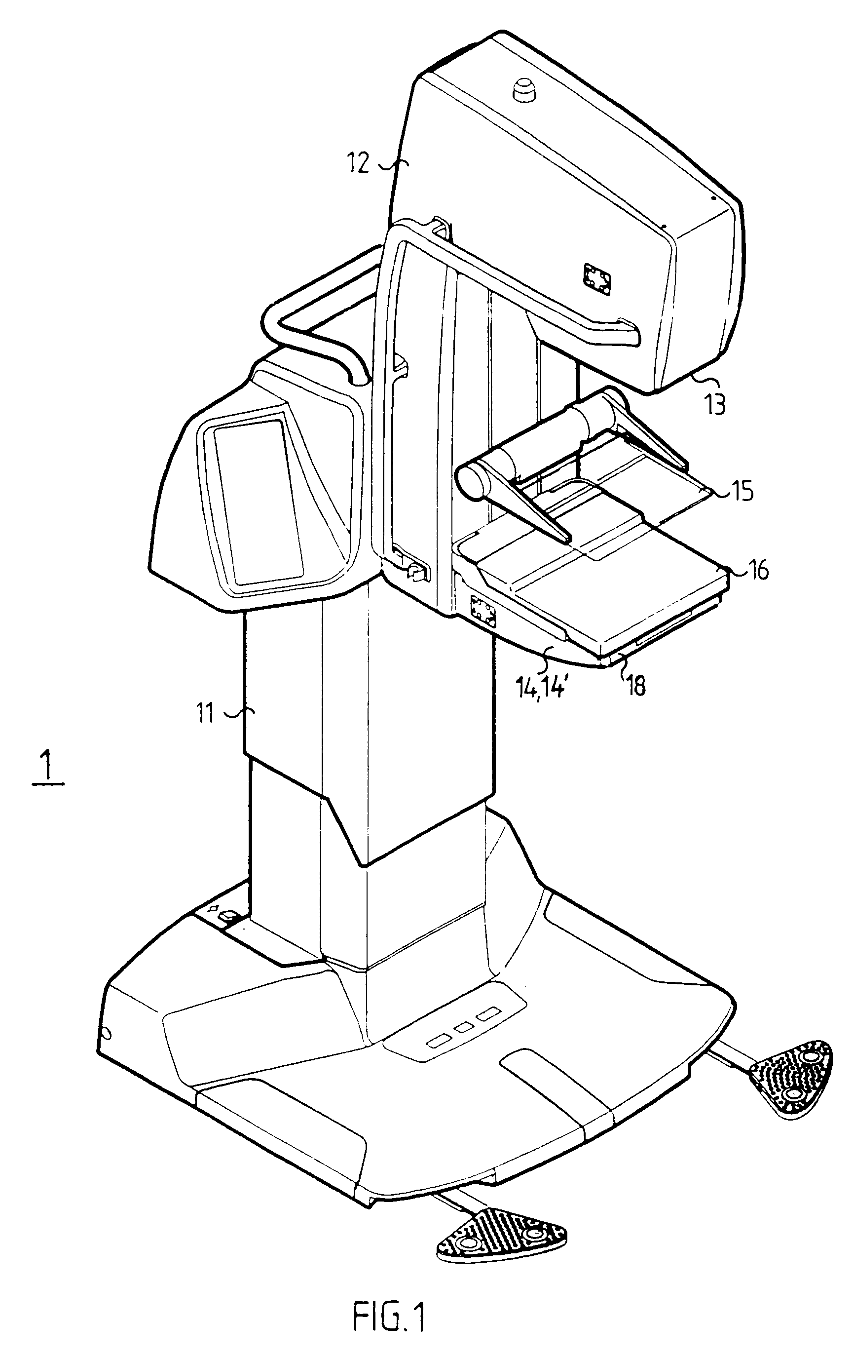 Arrangement and method for means for receiving image data in mammography
