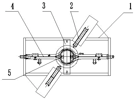 A device for removing iron filings in the inner cavity of the rear axle housing