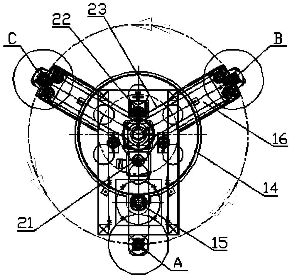 Automatic turntable driving structure