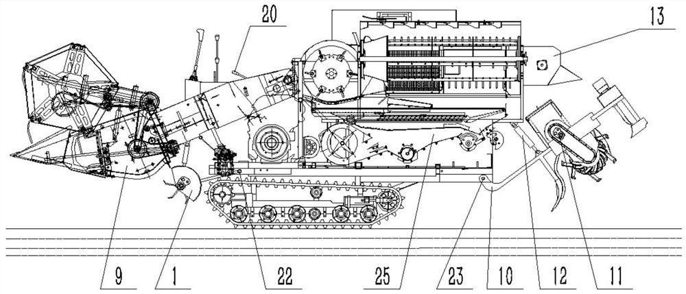 Harvesting and sowing integrated compound operation machine