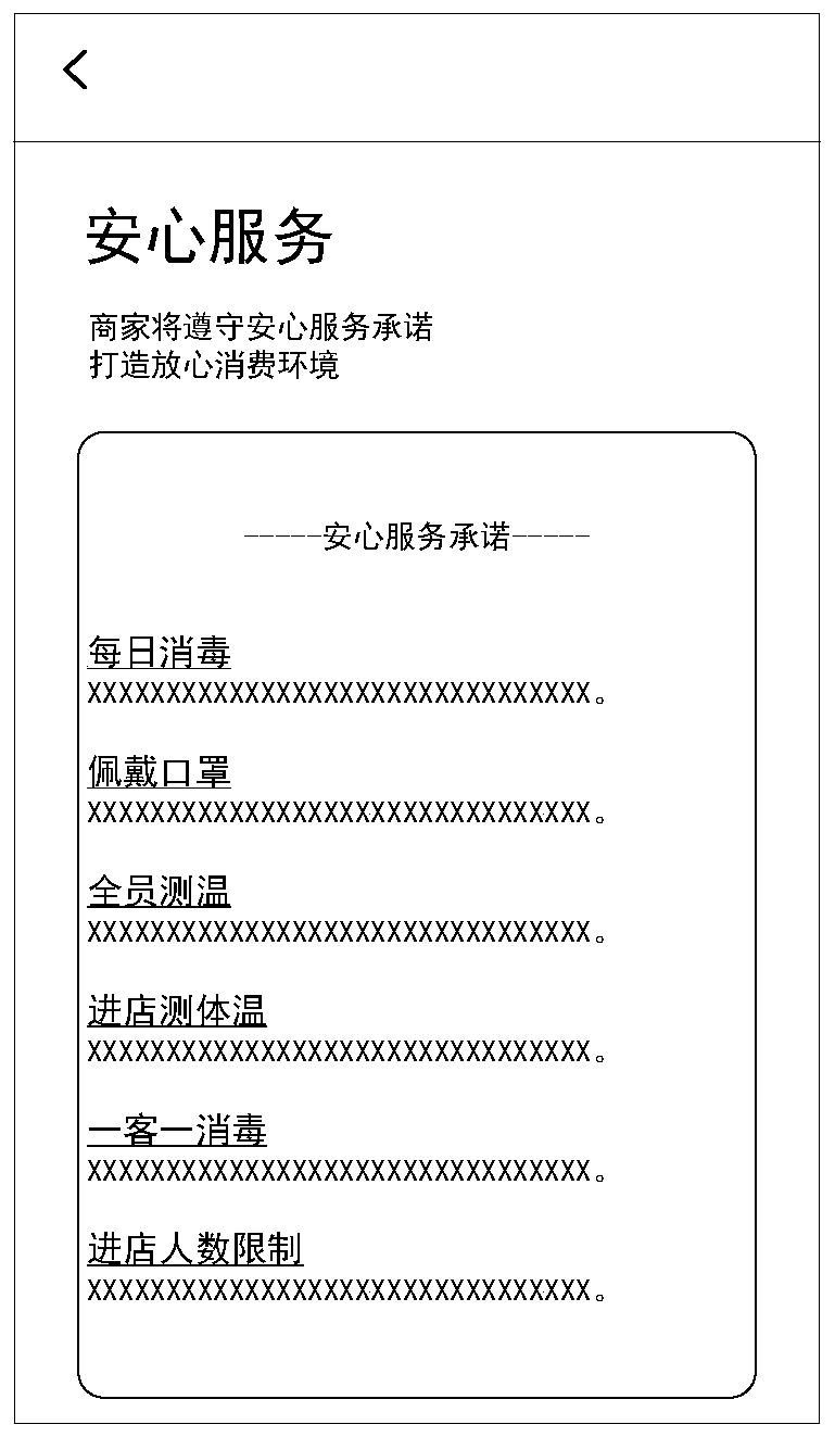 Service information display method and system, service reservation method and system and service information processing method and system
