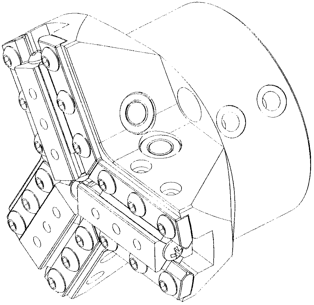 Piston type multi-jaw robot end effector