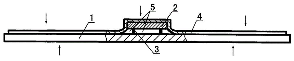 A vacuum adsorption connection and binding process of IC card electronic chip and flexible circuit board