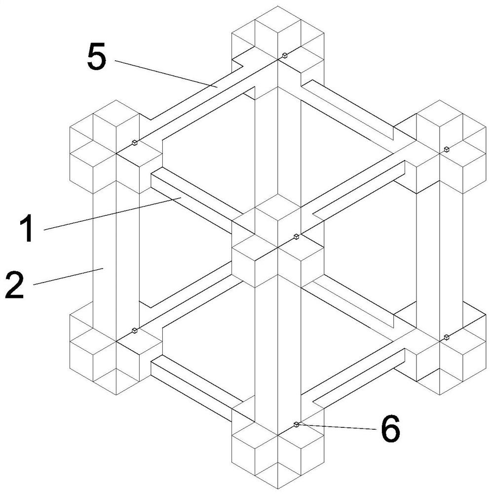 Combined glass fiber rib reinforced concrete artificial fish reef, control method and application