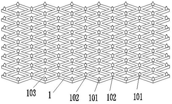 Integrally formed three-dimensional metal net and production equipment thereof