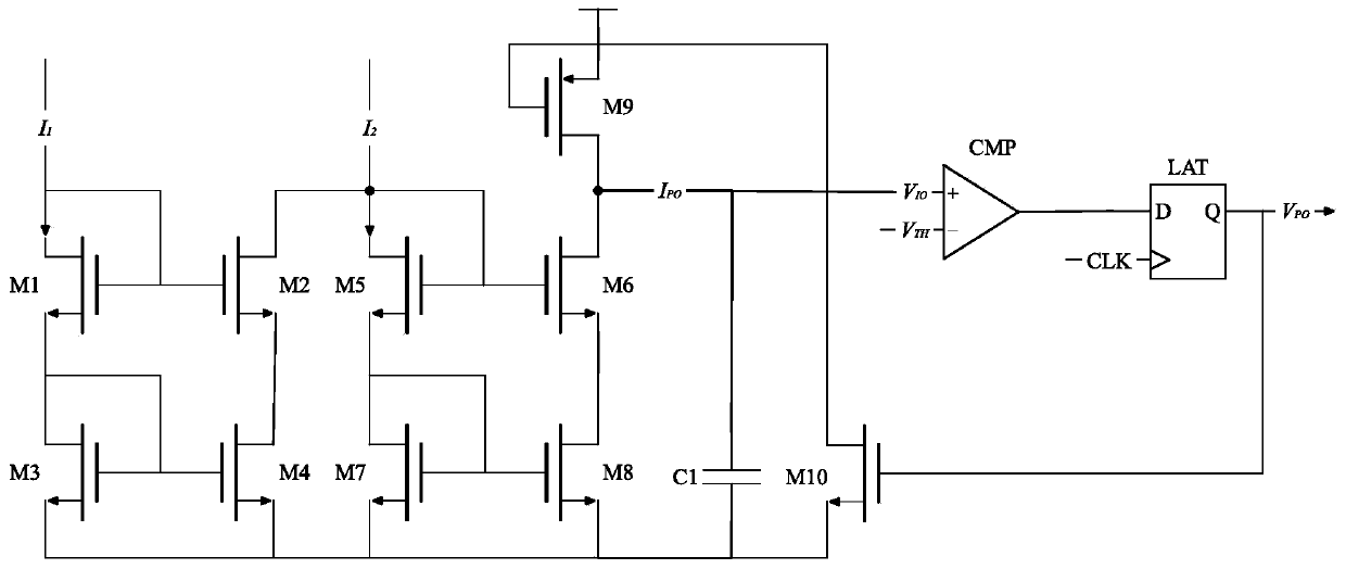 Integral bleeder circuit based on composite dielectric gate double-transistor photosensitive detector