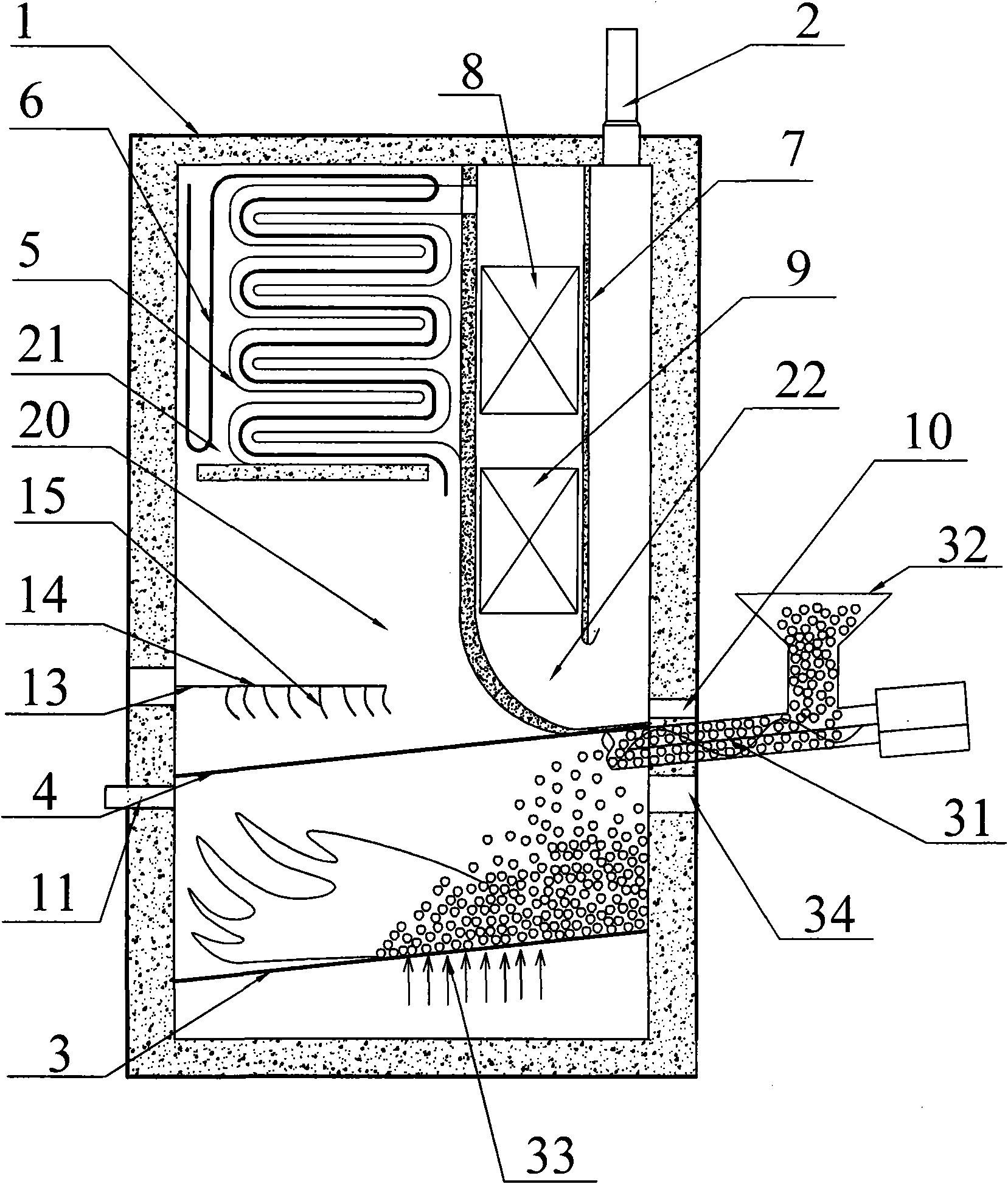 Biomass fuel combustion device
