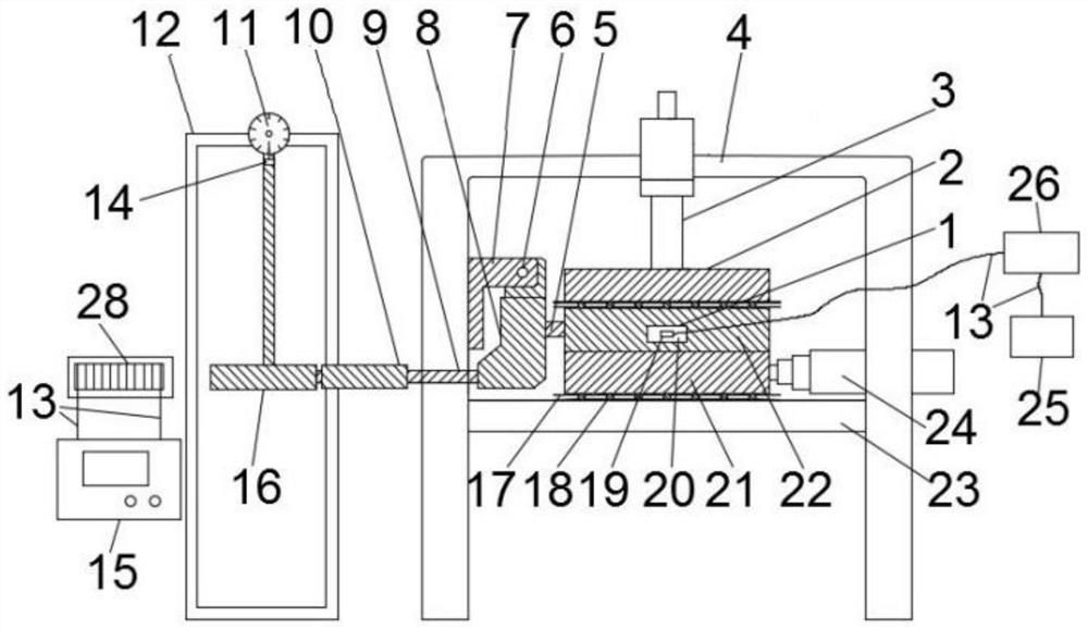 Blasting vibration simulation impact device for shear rheological test