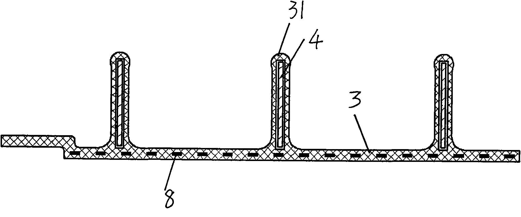 Metal reinforcement structural wall plastic pipe and manufacture method