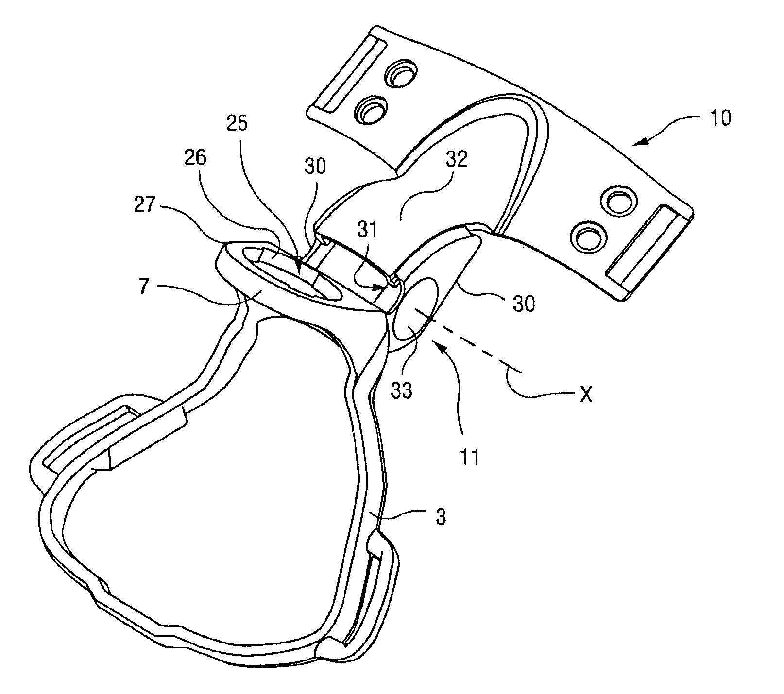 Breathing mask arrangement and a forehead support device for same