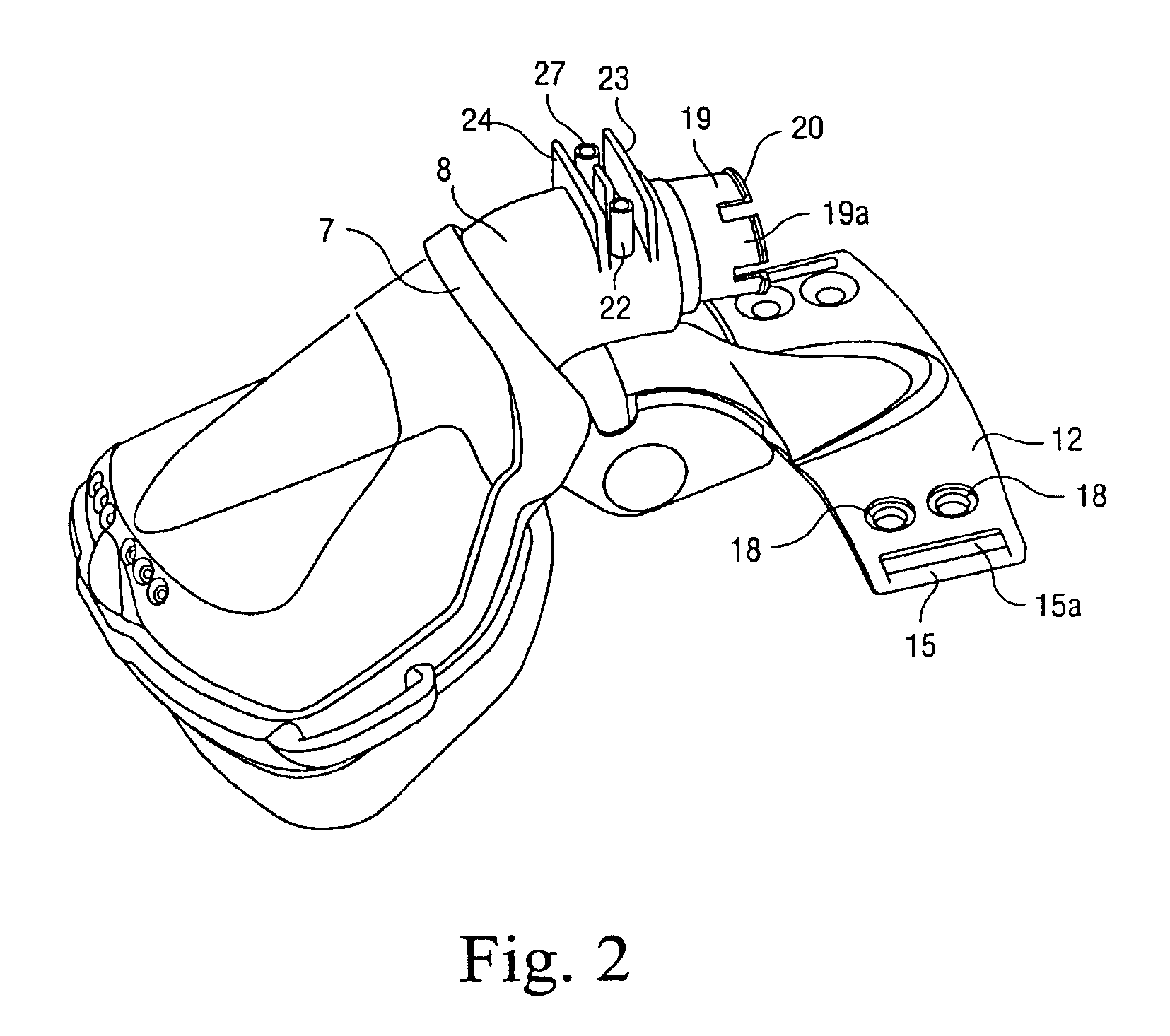 Breathing mask arrangement and a forehead support device for same
