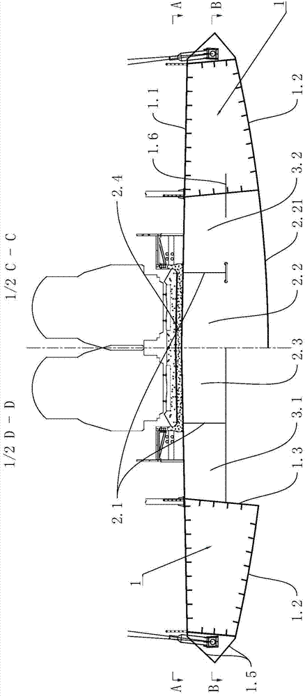 Main girder structure of long-span railway cable-stayed bridge