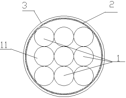 A three-layer composite marine rope and its manufacturing method