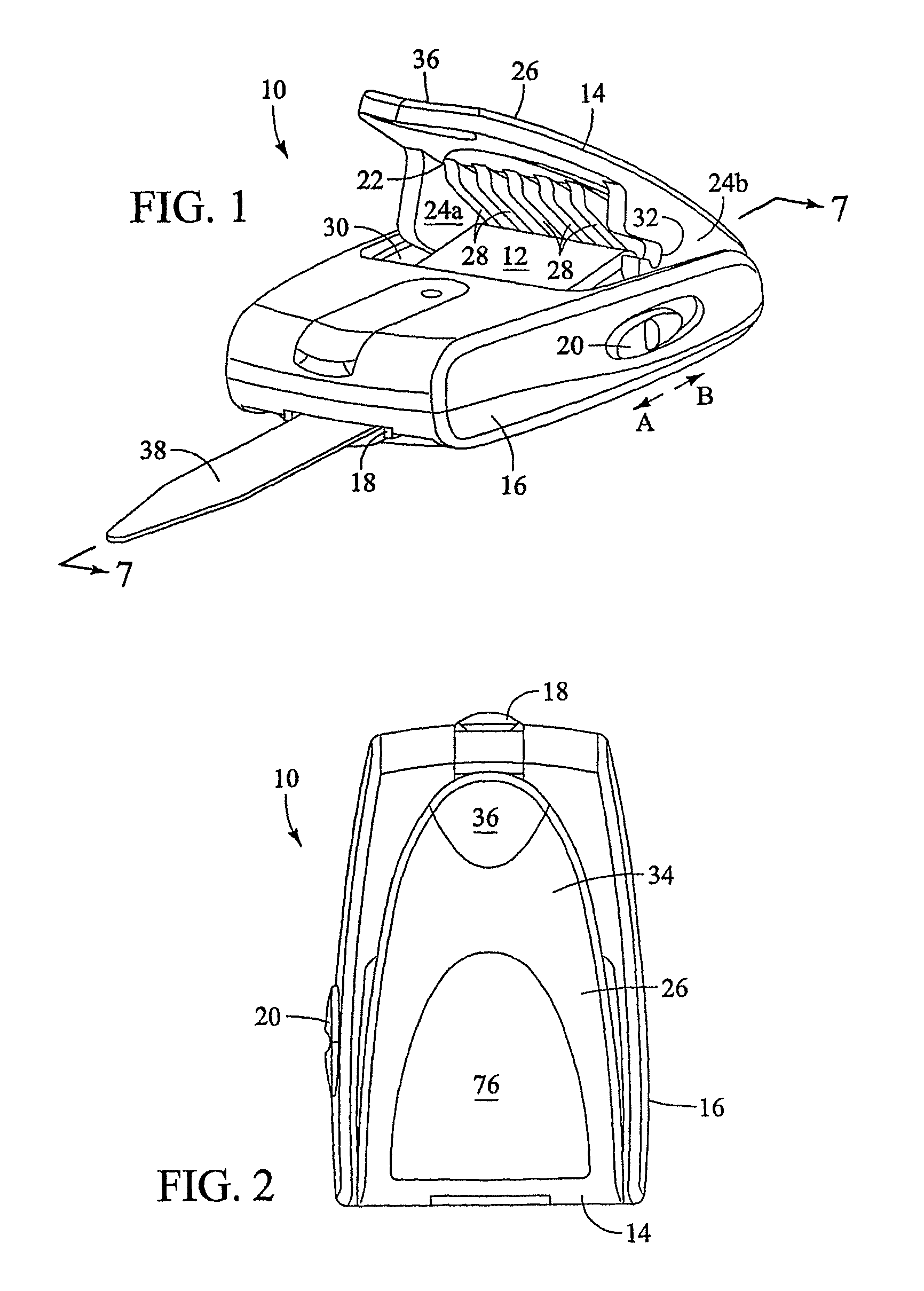 Collar stay punch, storage device and method
