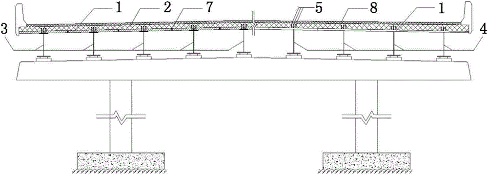 Novel steel-concrete composite bridge and construction method thereof