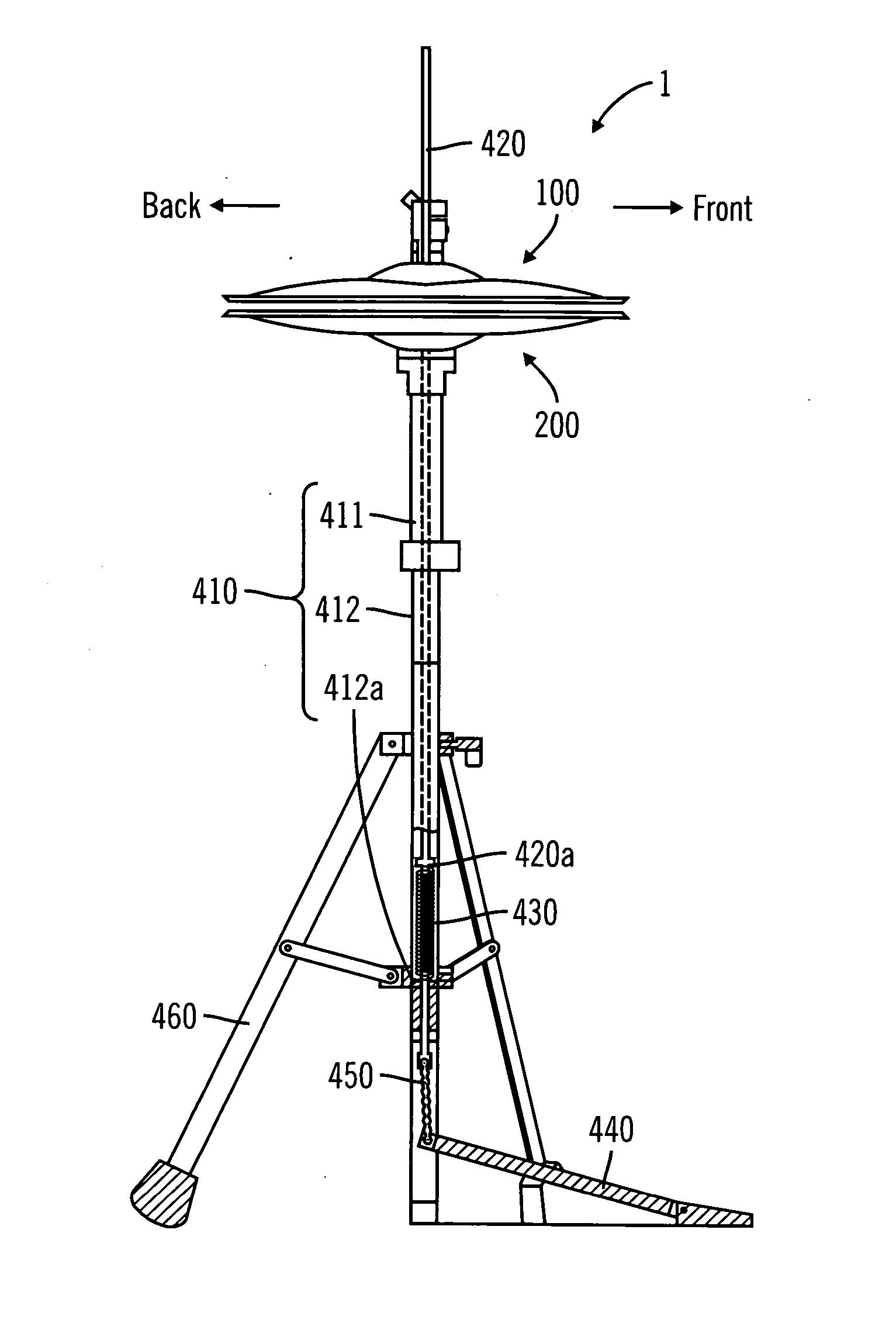 Percussion instrument, system, and method with closing position detection
