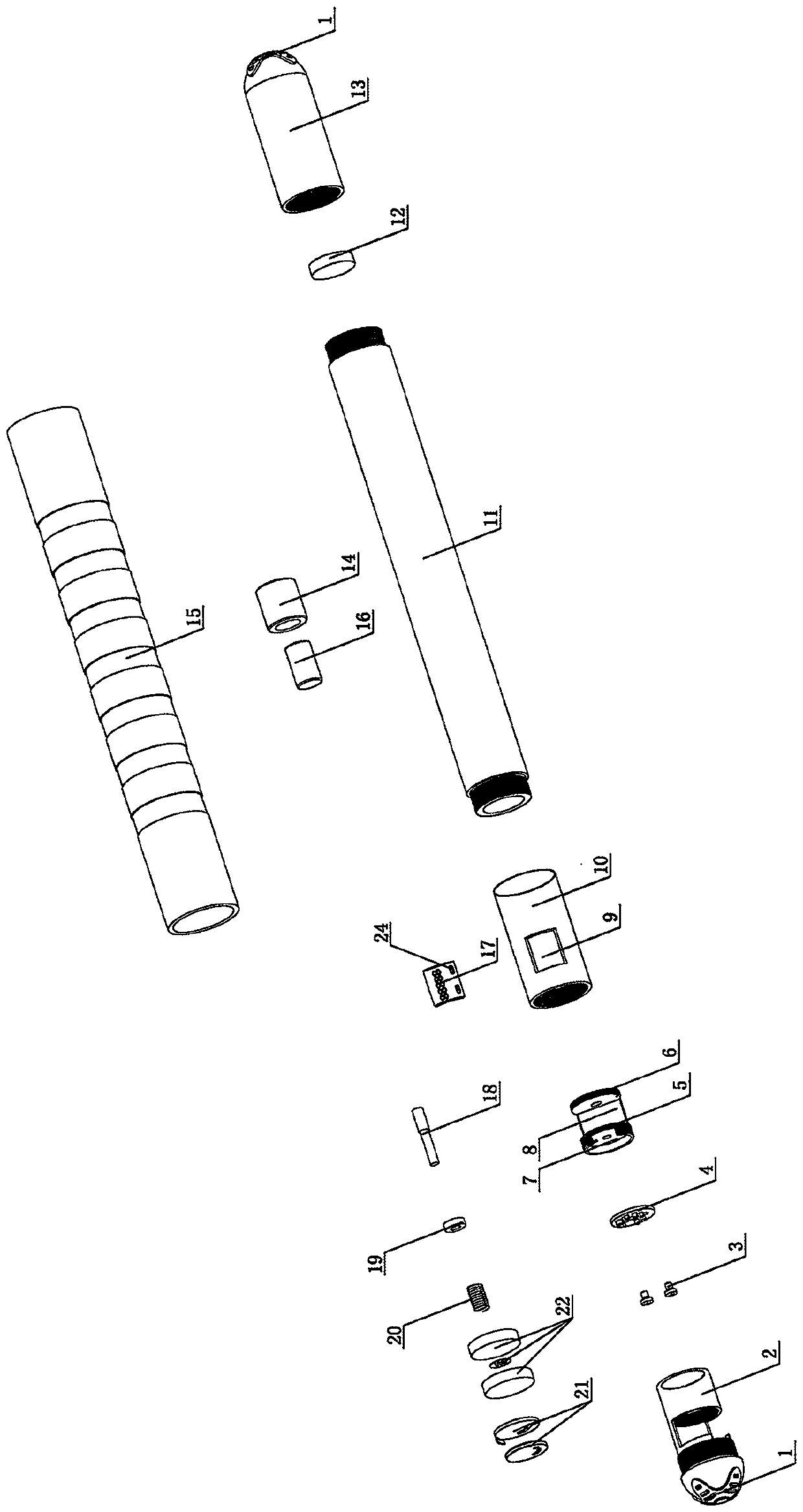 Intelligent fitness bar dumbbell structure