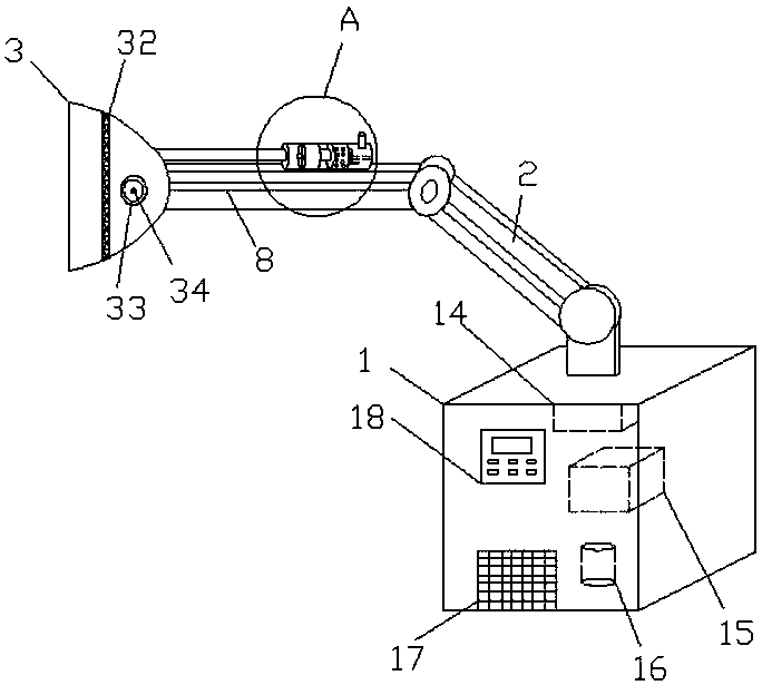 Smokeless and tasteless open fire moxibustion therapy device with intelligent control