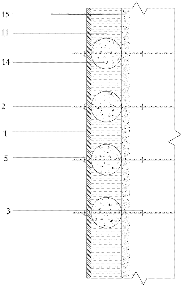 Construction method of self-supporting single-side formwork system for super high exterior wall of basement