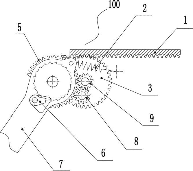 One-part propelling and retreating mechanism and endoscopic cutting stapler comprising same
