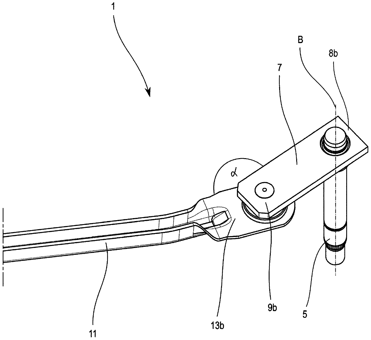 Movement transmission device for vehicle wiper device